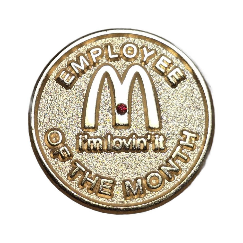 McDonald's Employee of the Month Backpack Jacket Bag Lapel Vest Hat Pin G28